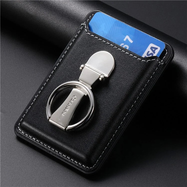 Card Holder Compatible with MagSafe PU Leather Kickstand Card Bag