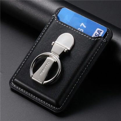 Card Holder Compatible with MagSafe PU Leather Kickstand Card Bag