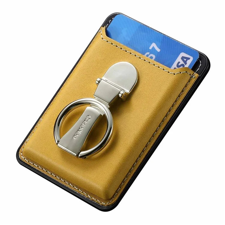 Card Holder Compatible with MagSafe PU Leather Kickstand Card Bag