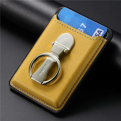 Card Holder Compatible with MagSafe PU Leather Kickstand Card Bag