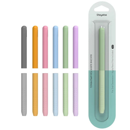 STOYOBE For Apple Pencil (2nd Generation) Silicone Sleeve Anti-Drop 2-Piece Pencil Protective Cover