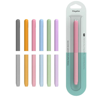 STOYOBE For Apple Pencil (2nd Generation) Silicone Sleeve Anti-Drop 2-Piece Pencil Protective Cover