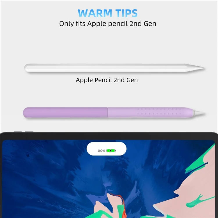 STOYOBE For Apple Pencil (2nd Generation) Silicone Sleeve Anti-Drop 2-Piece Pencil Protective Cover