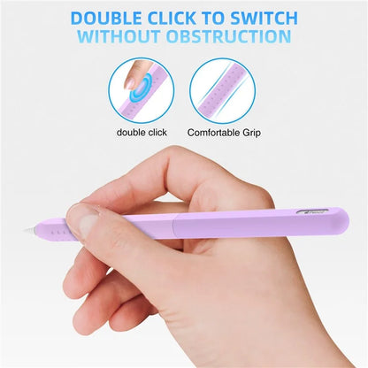 STOYOBE For Apple Pencil (2nd Generation) Silicone Sleeve Anti-Drop 2-Piece Pencil Protective Cover
