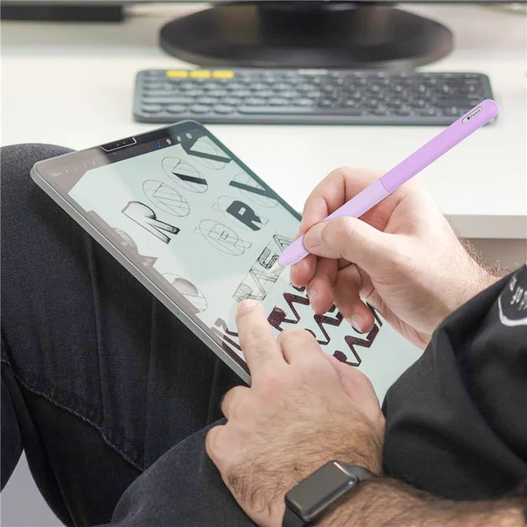 STOYOBE For Apple Pencil (2nd Generation) Silicone Sleeve Anti-Drop 2-Piece Pencil Protective Cover