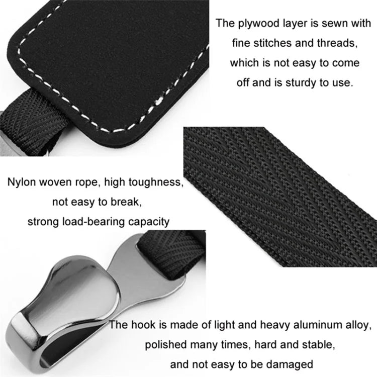Car Headrest Hook Seat Back Hanger Suede Multifunction Storage Hook Auto Interior Organizer
