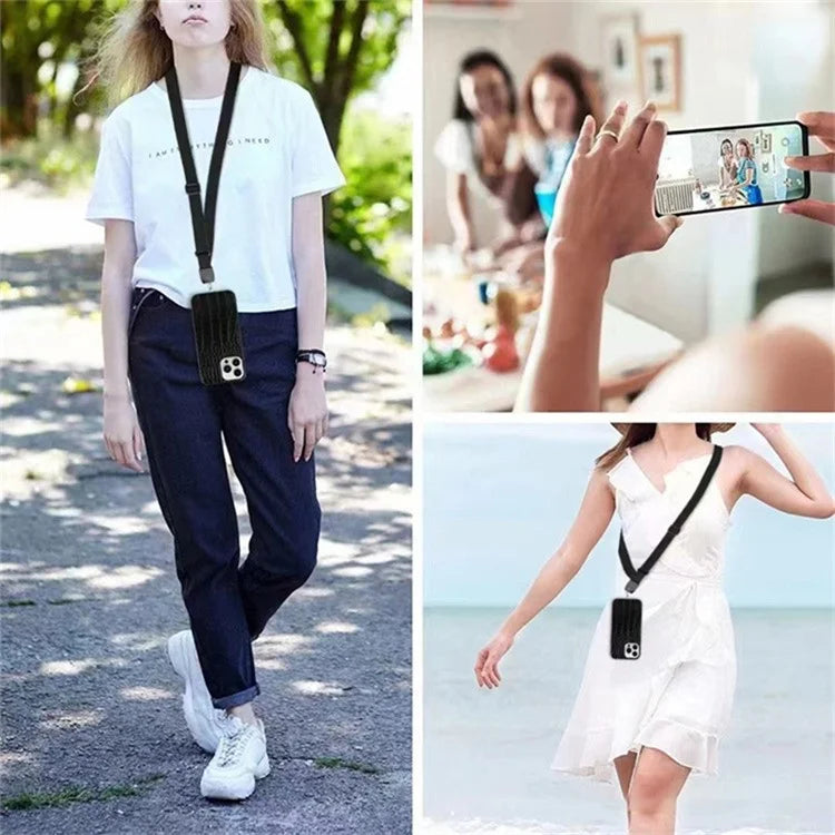 Crossbody Phone Lanyard Universal Adjustable Neck Straps with Phone Pads for Phone Case Keys ID