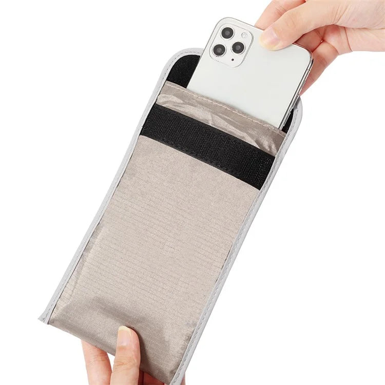 NDB-01 RFID Signal Blocking Bag for Mobile Phone Dual Layer Anti-Radiation Shielding Security Pouch Anti-Track Phone Bag