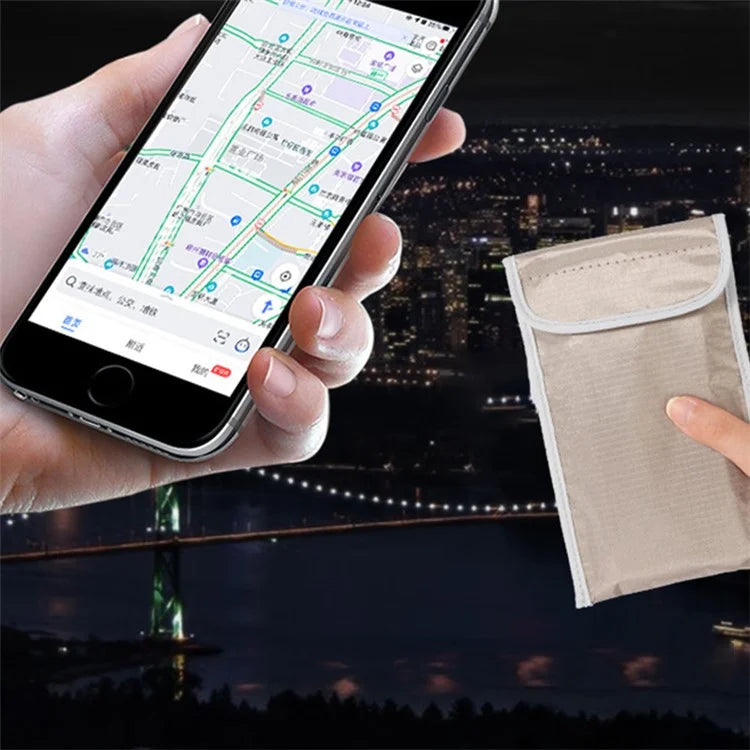 NDB-01 RFID Signal Blocking Bag for Mobile Phone Dual Layer Anti-Radiation Shielding Security Pouch Anti-Track Phone Bag