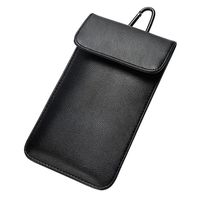 DSK-07 PU RFID Signal Blocking Bag with Hook for Smartphone Radiation Protection Mobile Phone Pouch Case