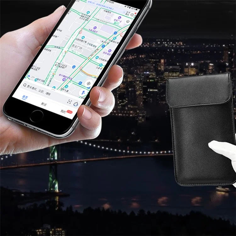 DSK-07 PU RFID Signal Blocking Bag with Hook for Smartphone Radiation Protection Mobile Phone Pouch Case