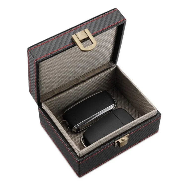 ZD-1021 19 x 12 x 9cm Carbon Fiber RFID Blocking Phone Case Car Keys Signal Shielding Security Container