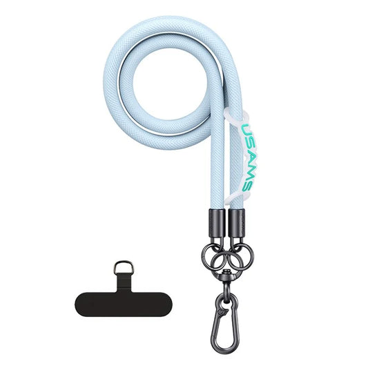 USAMS US-ZB282 Cell Phone Lanyard 8mm Diameter Crossbody Strap Neck Phone Lanyard with Patch