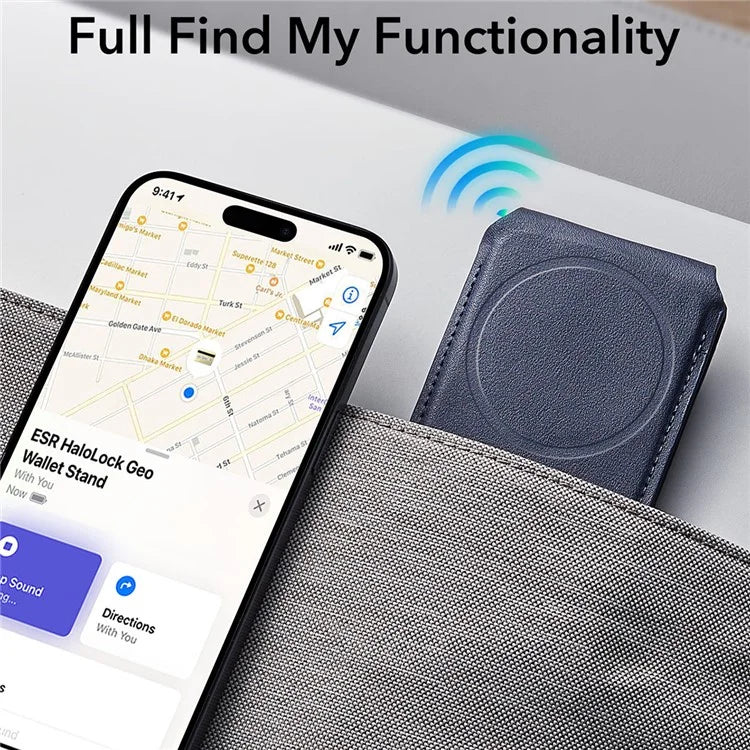 ESR 2K609 Magnetic Card Holder Wallet Stand Grip Finger Loop Compatible with Apple Find My