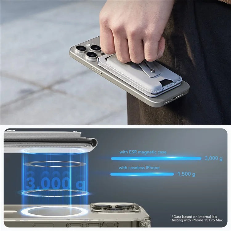 ESR 2K609 Magnetic Card Holder Wallet Stand Grip Finger Loop Compatible with Apple Find My