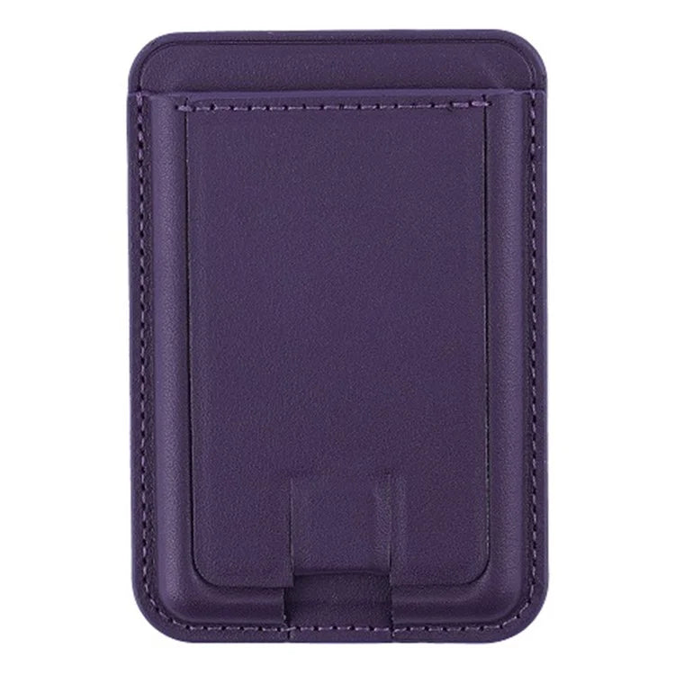 MRC048 Card Holder for Back of Phone Stick-on ID Credit Adhesive Leather Pouch Kickstand Card Sleeve Pocket