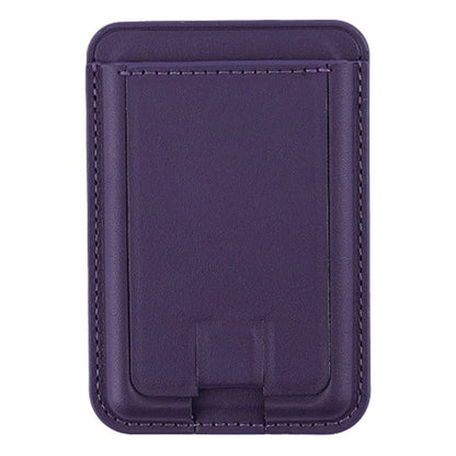 MRC048 Card Holder for Back of Phone Stick-on ID Credit Adhesive Leather Pouch Kickstand Card Sleeve Pocket