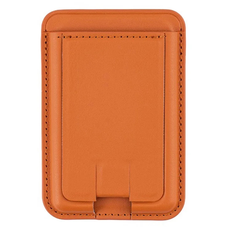 MRC048 Card Holder for Back of Phone Stick-on ID Credit Adhesive Leather Pouch Kickstand Card Sleeve Pocket