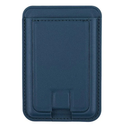 MRC048 Card Holder for Back of Phone Stick-on ID Credit Adhesive Leather Pouch Kickstand Card Sleeve Pocketish Green