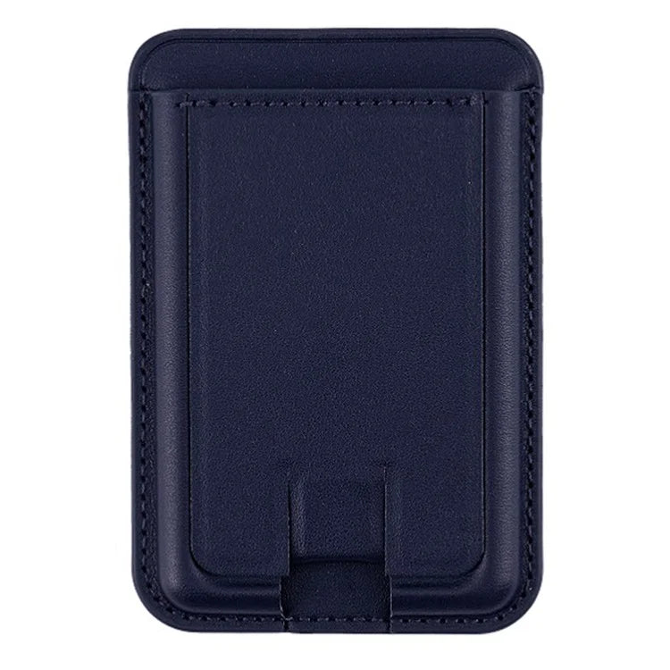 MRC048 Card Holder for Back of Phone Stick-on ID Credit Adhesive Leather Pouch Kickstand Card Sleeve Pocket