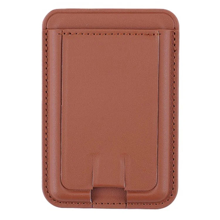 MRC048 Card Holder for Back of Phone Stick-on ID Credit Adhesive Leather Pouch Kickstand Card Sleeve Pocket