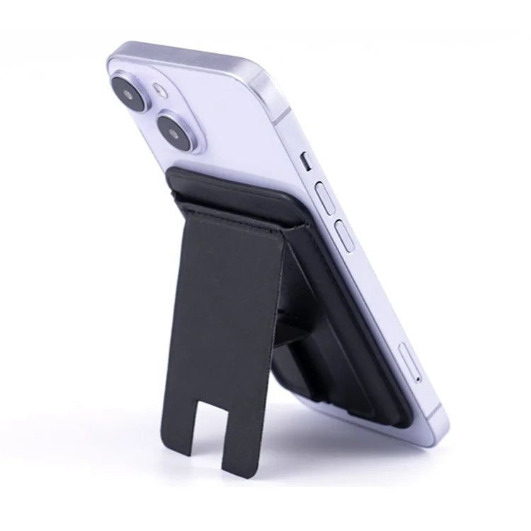 MRC048 Card Holder for Back of Phone Stick-on ID Credit Adhesive Leather Pouch Kickstand Card Sleeve Pocket