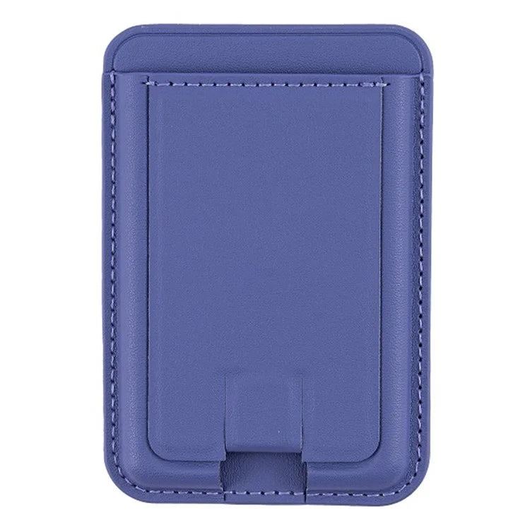 MRC048 Card Holder for Back of Phone Stick-on ID Credit Adhesive Leather Pouch Kickstand Card Sleeve Pocket