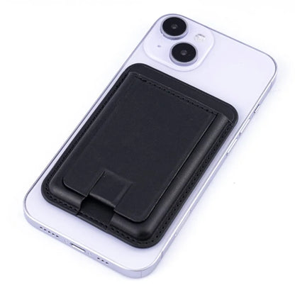 MRC048 Card Holder for Back of Phone Stick-on ID Credit Adhesive Leather Pouch Kickstand Card Sleeve Pocket