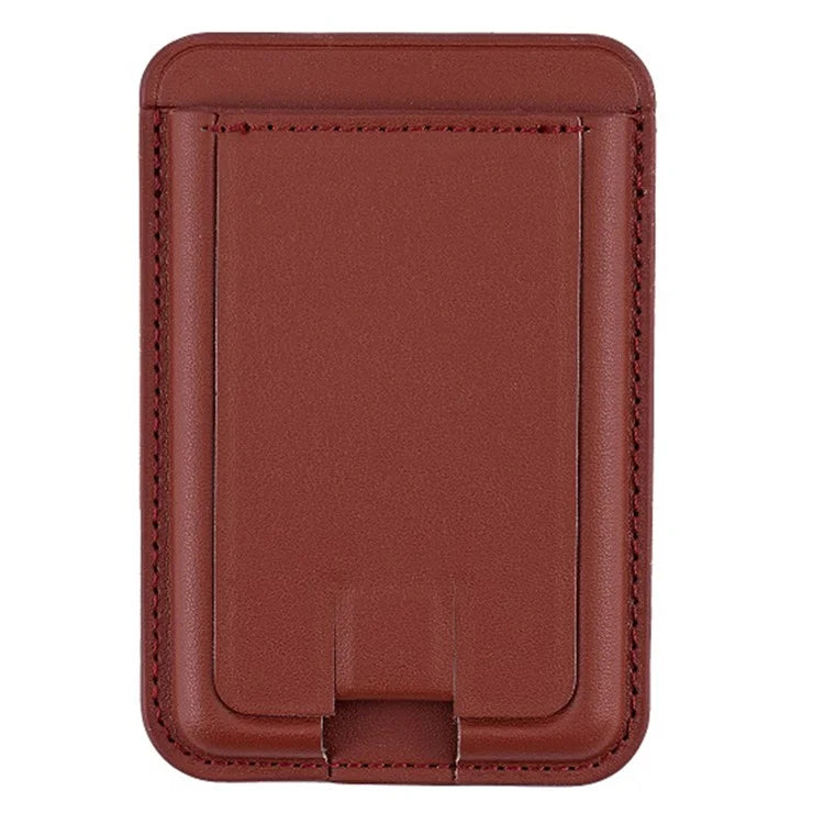 MRC048 Card Holder for Back of Phone Stick-on ID Credit Adhesive Leather Pouch Kickstand Card Sleeve Pocket
