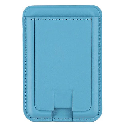 MRC048 Card Holder for Back of Phone Stick-on ID Credit Adhesive Leather Pouch Kickstand Card Sleeve Pocket