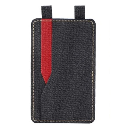MRC037 PU Leather Phone Card Holder ID Credit Card Pocket Stick On Wallet with Dual-Loop Design