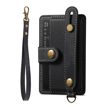 Cell Phone Card Holder Pouch Self-Adhesive Phone Kickstand with Wrist Strap