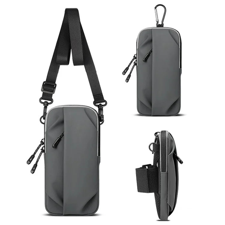 Outdoor Sports Fitness Armband Pouch Men Women Mobile Phone Arm Bag with Shoulder Strap