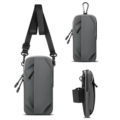 Outdoor Sports Fitness Armband Pouch Men Women Mobile Phone Arm Bag with Shoulder Strap