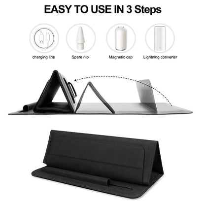 Sleeve for 8"-11" Tablets PU Leather Stand Carry Case with Pencil Holder