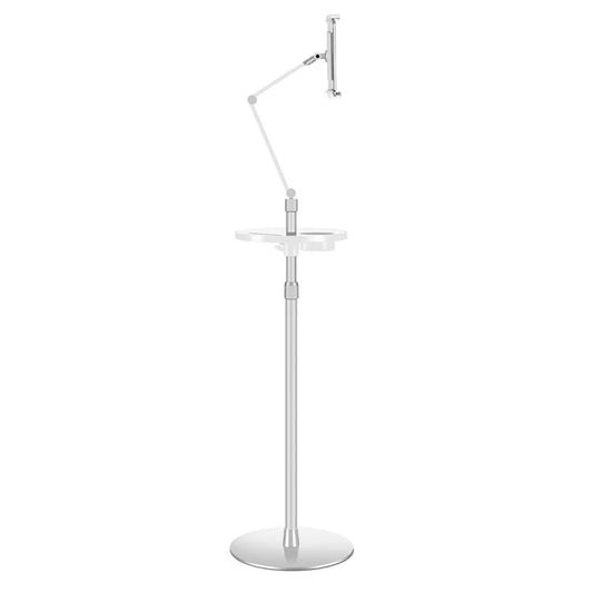 UP-9Z Phone Tablet Holder for iPhone 16 / 16 Plus / 16 Pro / 16 Pro Max Floor Stand Height Adjustable Aluminum Alloy+ABS Lazy Bracket