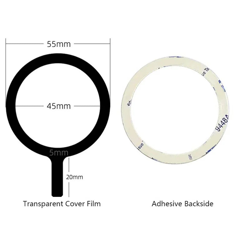 Metal Ring Sticker Magnetic Wireless Charging Ring Compatible with MagSafe