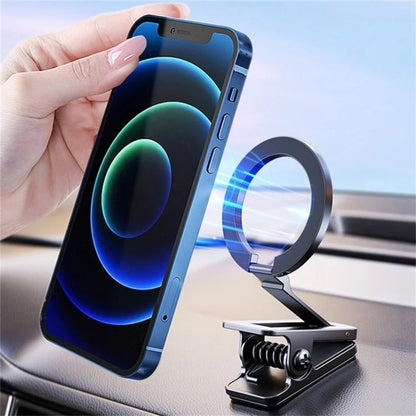 Compatible with MagSafe Car Mount Stable Clip-On Bottom Magnetic Phone Holder for Desk