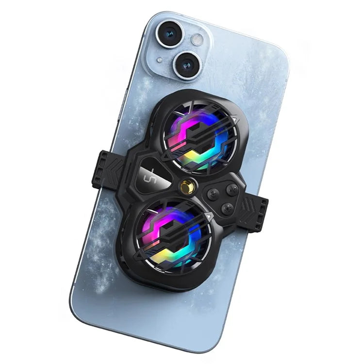 K11 Semiconductor Dual-Core Cooling Fan Smartphone Radiator with RGB Light