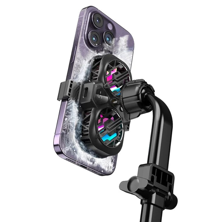 K11 Semiconductor Dual-Core Cooling Fan Smartphone Radiator with RGB Light