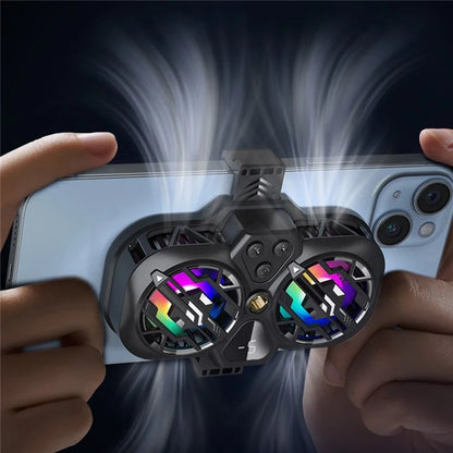 K11 Semiconductor Dual-Core Cooling Fan Smartphone Radiator with RGB Light
