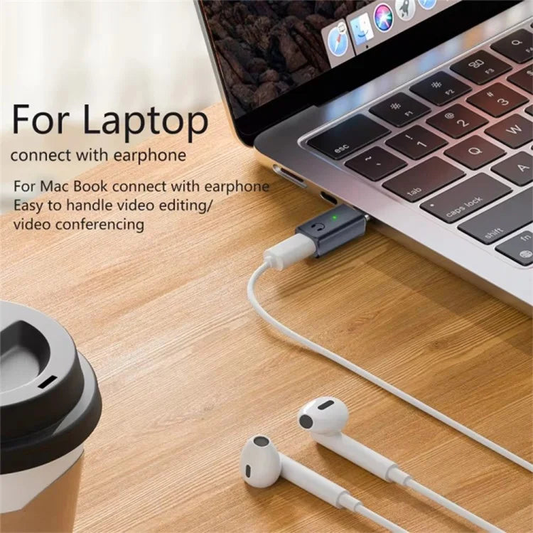 USB-C Male to 8-Pin Female Adapter Converter Audio Headphone Extension Connector