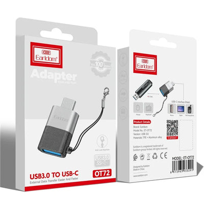 EARLDOM OT72 USB 3.0 Female to Type-C Male Mini Converter Aluminum Alloy OTG Adapter