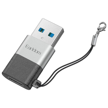 EARLDOM OT75 Type-C Female to USB Male Adapter Data Transfer Aluminum Alloy Converter