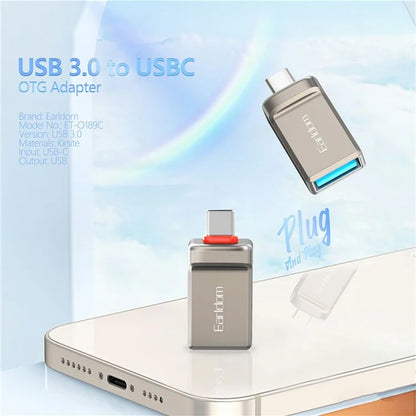 EARLDOM OT89C Type-C OTG Adapter USB-A 3.0 Female to USB-C Male Converter