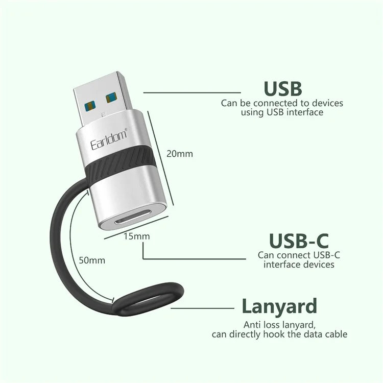 EARLDOM ET-OT91A Type-C to USB 3.0 Adapter USB-C Converter for iPhone 15 Series