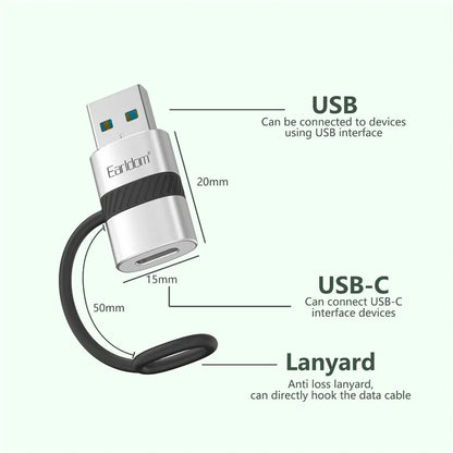 EARLDOM ET-OT91A Type-C to USB 3.0 Adapter USB-C Converter for iPhone 15 Series