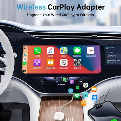 Car Wireless Carplay Adapter Wired to Wireless Carplay Dongle for iPhone