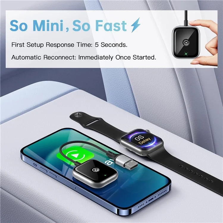 Car Wireless Carplay Adapter Wired to Wireless Carplay Dongle for iPhone