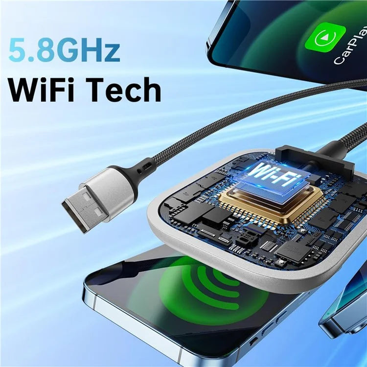 Car Wireless Carplay Adapter Wired to Wireless Carplay Dongle for iPhone